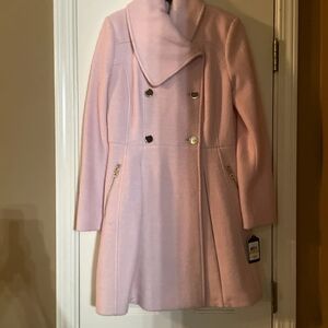 Guess Elegant Pink Double-Breasted Women's Coat